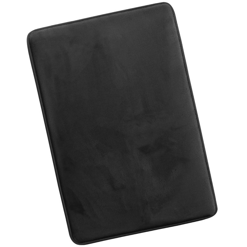 Clara Clark Bathroom Rugs, Ultra Soft Plush Bath Mat for Bathroom, Non-Slip, Velvet Memory Foam Bath Rugs, 20 x 32, Solid Black - Image 1